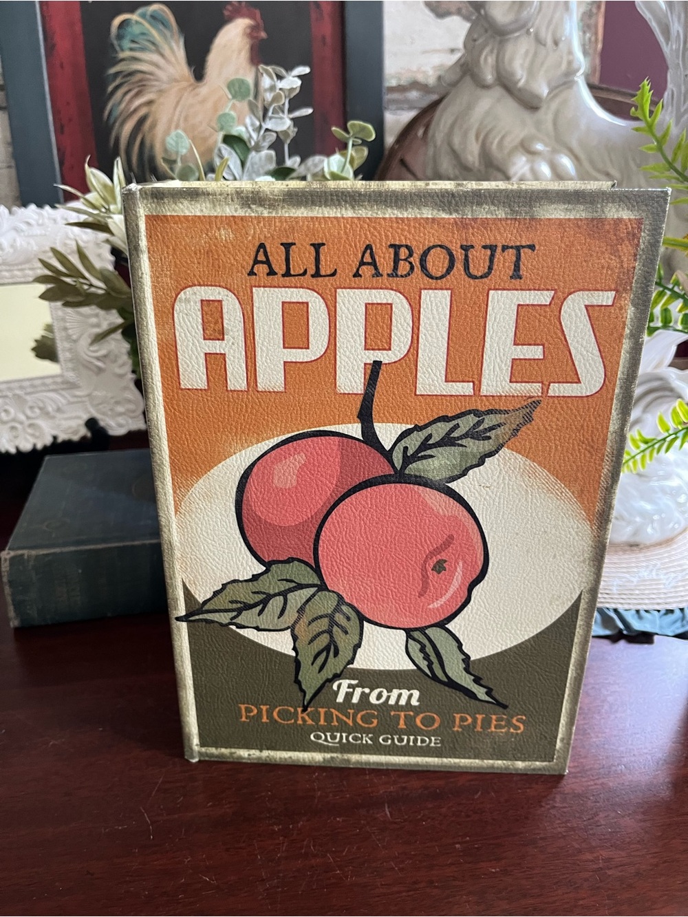 All About Apples Decorative Book Box